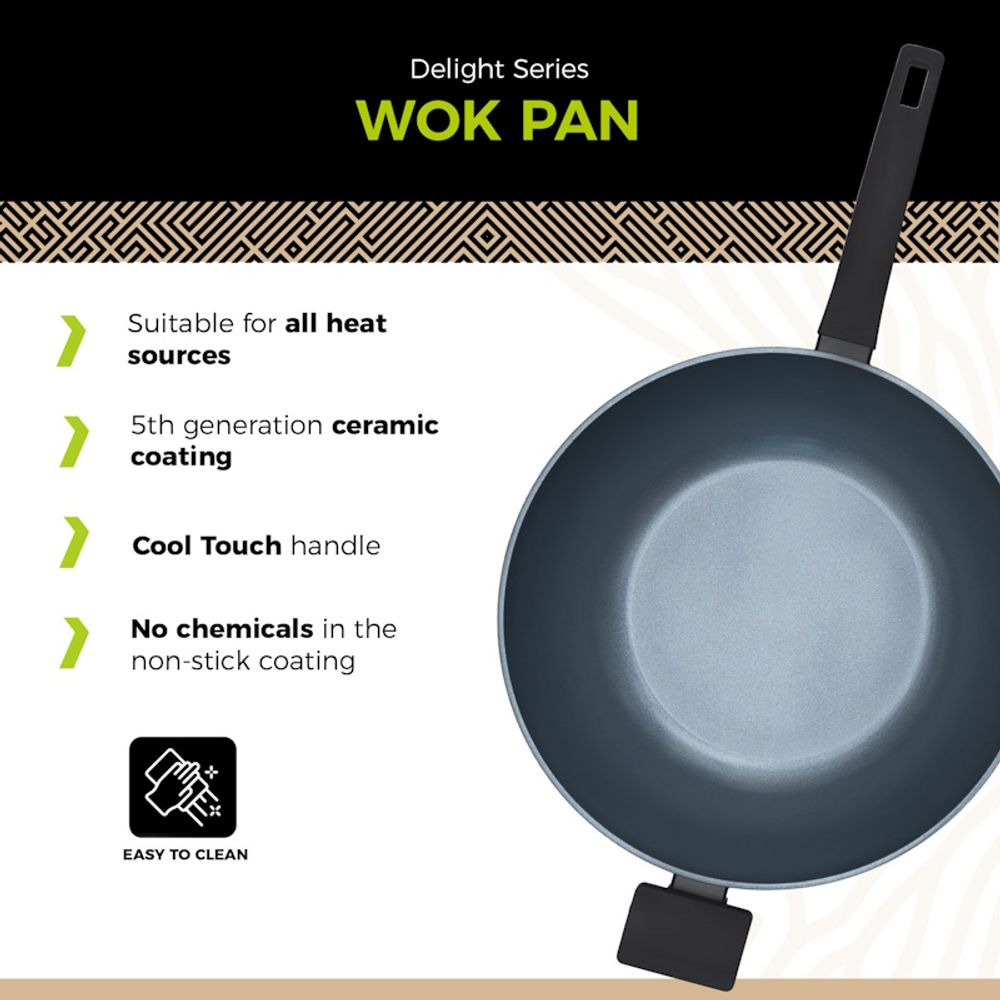 BE Living Wok tava Delight Black 32 cm slika 2