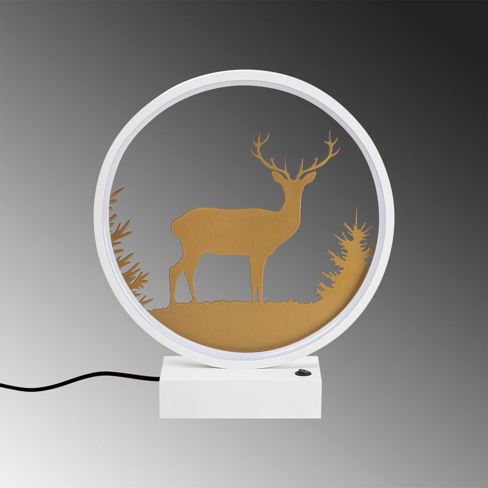 XMAS15 Bijela Zlatna Stolna Lampa slika 5