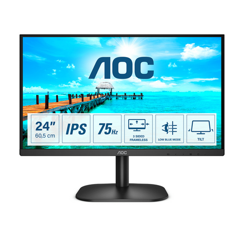 Monitor AOC LED IPS 23,8" 24B2XDA, VGA, DVI, HDMI, zvuč. 24B2XDA slika 1