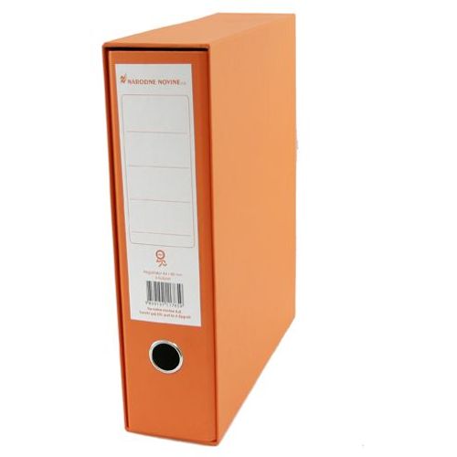 Registrator s kutijom A4, 8 cm, Nano, narančasti slika 2