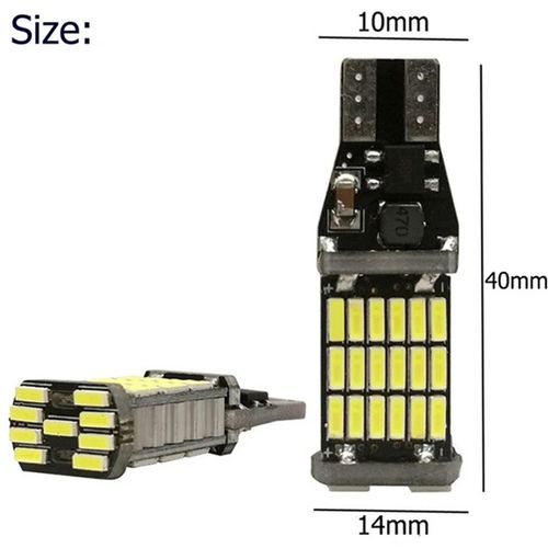 AutoSystem Sijalica LED 12V W16W 45SMD CANBUS bijela - 2 kom.  slika 1