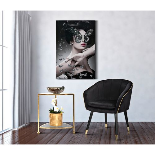 Mauro Ferretti Fotelja Paris nera-zlato cm 62x58x78 slika 8