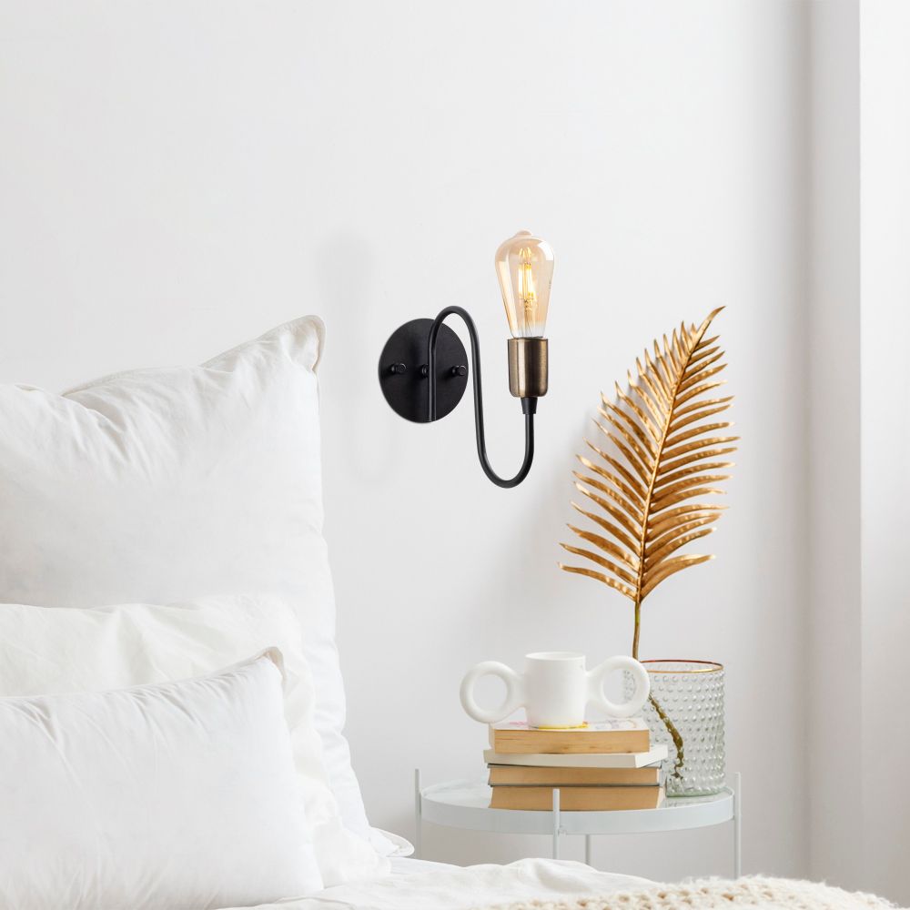 Firat - 11520 Crna Antikna Zidna Lampa slika 1