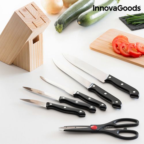 InnovaGoods set noževa s drvenim stalkom 6/1 slika 3