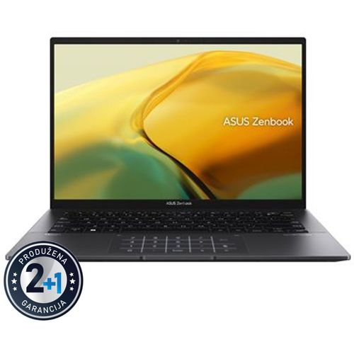 Asus Zenbook 14 UM3402YAR-KP511W Laptop 14" WQXGA AMD Ryzen 5 7530U 8GB 512GB SSD Radeon Graphics Win11 crni slika 1