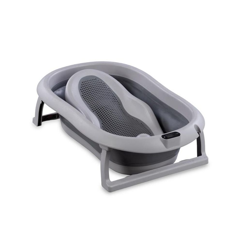 Sklopiva kadica s podlogom i termometrom dark grey slika 1