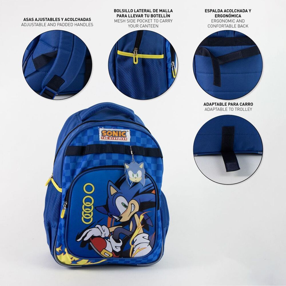 Sonic the Hedgehog ruksak 42 cm prilagodljiv za kolica slika 9