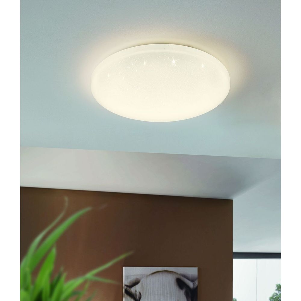 Eglo Frania-s Plafonjera sa LED Osvjetljenjem, 49,5W, Promjer 550mm, Bijela/Kristal slika 2