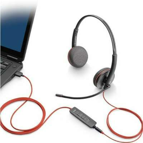 HP Poly Blackwire C3220 Stereo USB-C slušalice + torbica za nošenje, Black, 2yw 80S07AA slika 4