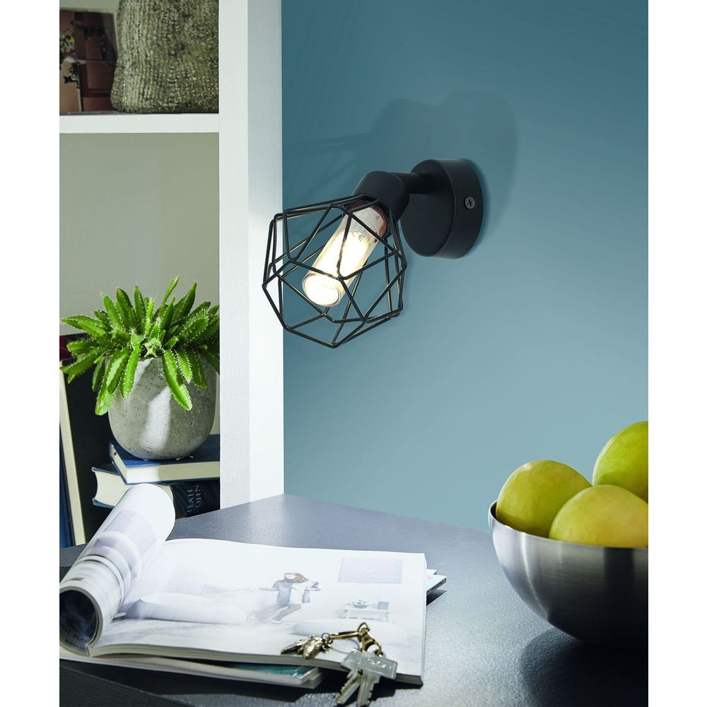 Eglo Zapata 1 reflektor/1, led, g9, 1x3w, 360lm, crna/čelik/amber staklo  slika 8