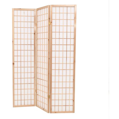 Sklopiva sobna pregrada s 3 panela u japanskom stilu 120x170 cm prirodna slika 23