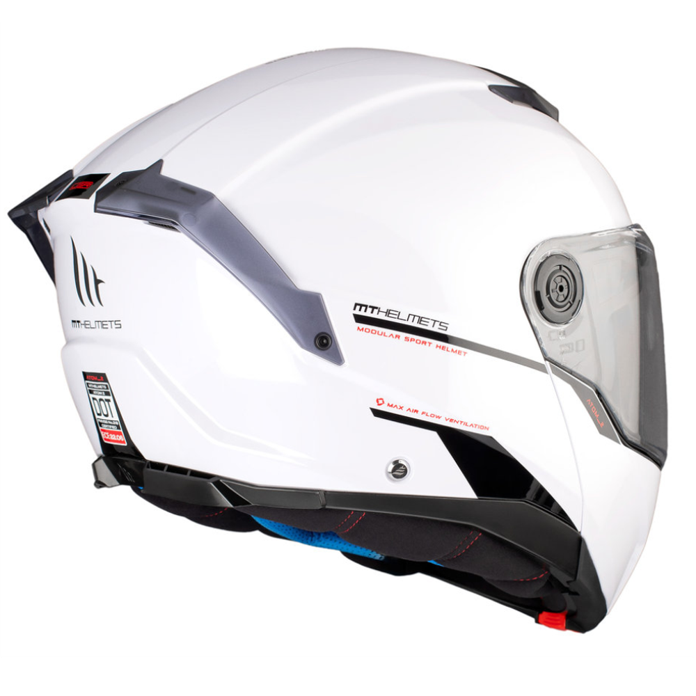 MT Helmets Atom 2 SV Solid A0 Gloss White slika 4