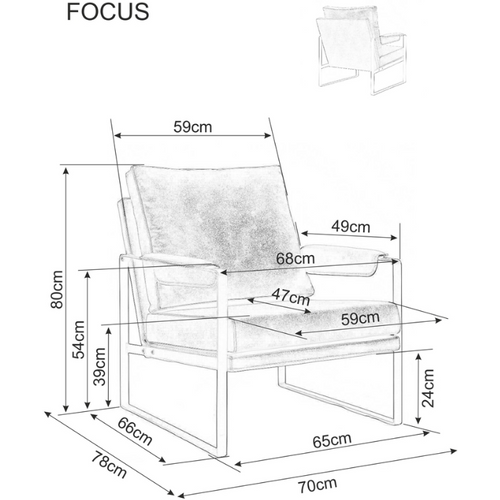 Fotelja Focus - maslinasta slika 6