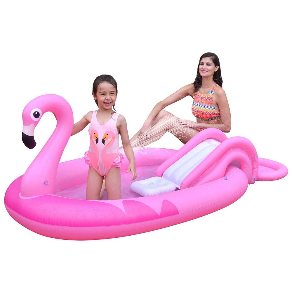 Dječiji bazen sa prskalicom i lopticama Flamingo 213x123 cm slika 2