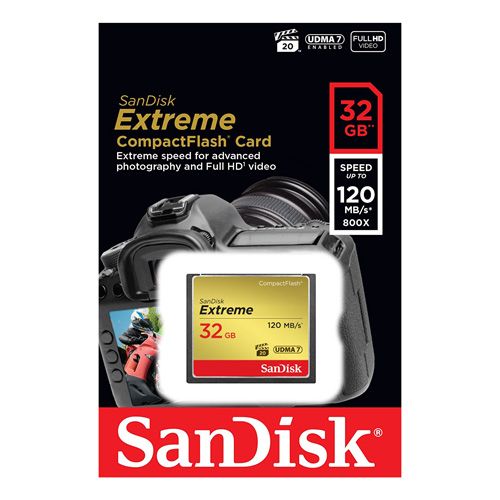 SANDISK Extreme CompactFlash 32GB 800x - SDCFXSB-032G-G46 slika 3