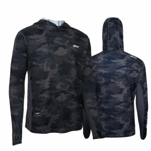BKK Hooded Long Sleeve Performance Shirt CAMO #L