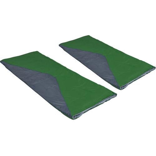Lagane pravokutne vreće za spavanje 2 kom zelene 1100 g 10 ℃ slika 10