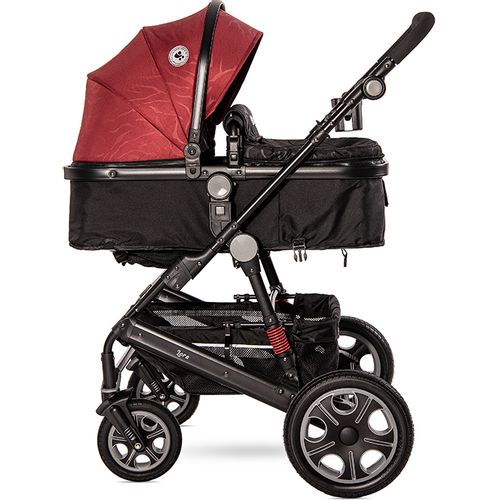 LORELLI LORA LUXE Red Elephants Kolica 3u1: Košara + Autosjedalica + Zimska Navlaka (0mj+) - (do 15kg/96cm) slika 3