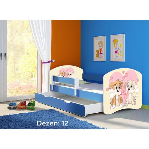 Deciji krevet ACMA II 140x70 F + dusek 6 cm BLUE12 slika 1