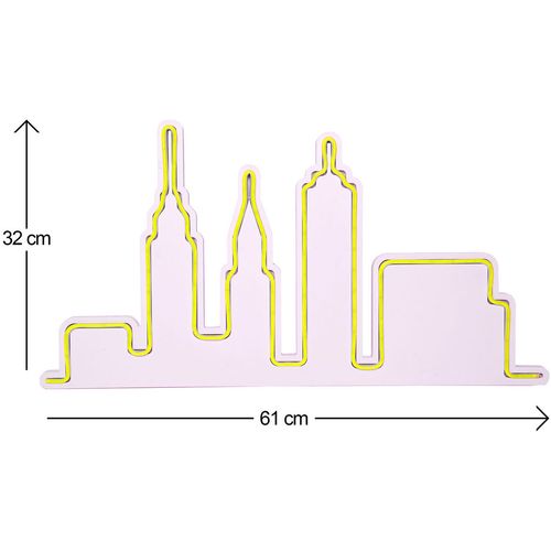 Wallity Ukrasna plastična LED rasvjeta, City Skyline - Yellow slika 5