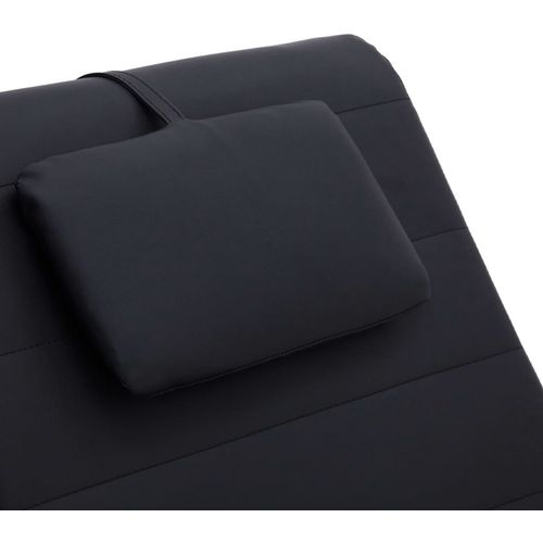 Masažni ležaj od umjetne kože s jastukom crni slika 34