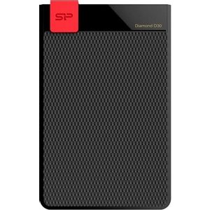 Silicon Power SP010TBPHDD3SS3K Portable HDD 1TB, Diamond D30, USB 3.2 Gen.1, IPX4 Protection, Black