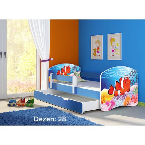 Deciji krevet ACMA II 180x80 F + dusek 6 cm BLUE28 slika 1