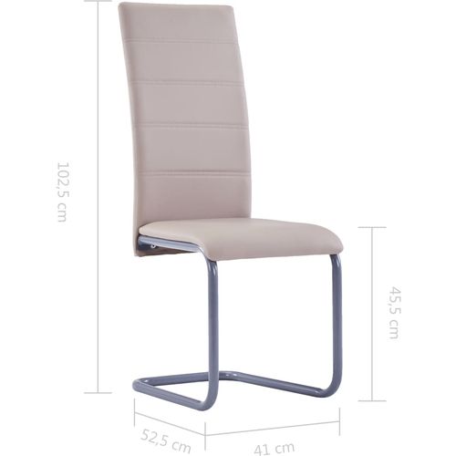 Konzolne blagovaonske stolice od umjetne kože 4 kom cappuccino slika 44