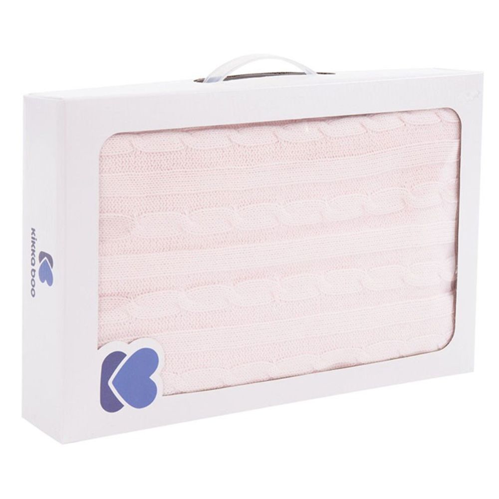 Kikka Boo Pletena dekica 75x100cm, Svijetlo roza slika 2