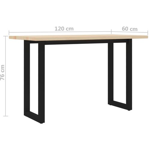 Blagovaonski stol 120 x 60 x 76 cm od borovine slika 5