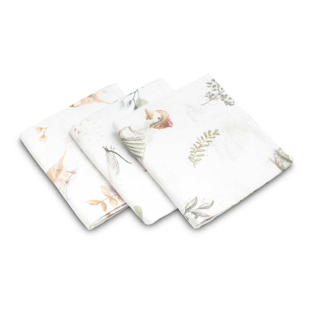Muslin pelene 3 kom – bijela slika 4