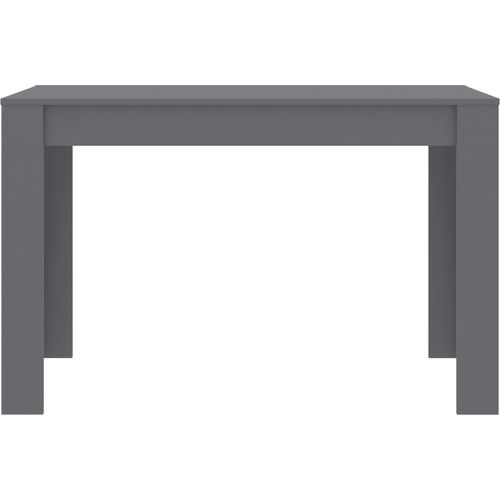 Blagovaonski stol visoki sjaj sivi 120 x 60 x 76 cm od iverice slika 10