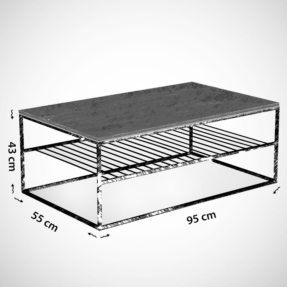 Etna - Royal Black & White Stolić za kafu slika 3