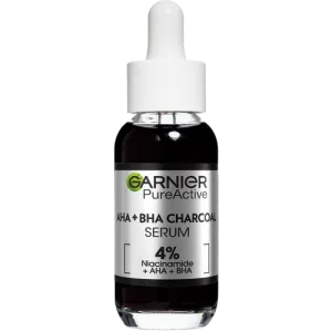Garnier PureActive AHA + BHA Charcoal Serum za lice 30ml