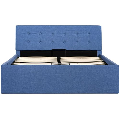 Hidraulični okvir za krevet od tkanine plavi 120 x 200 cm slika 45