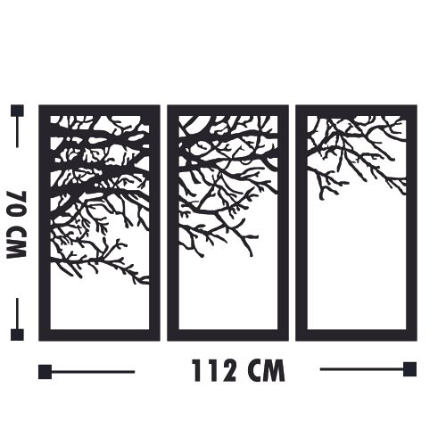 Wallity Metalna zidna dekoracija, Agaç 11 slika 3