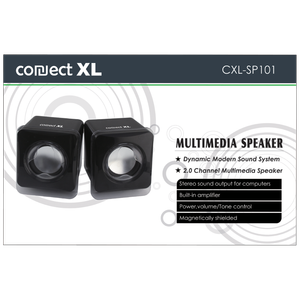 Connect XL Zvučnik, set,  2.0, USB 5V, boja crna - CXL-SP101
