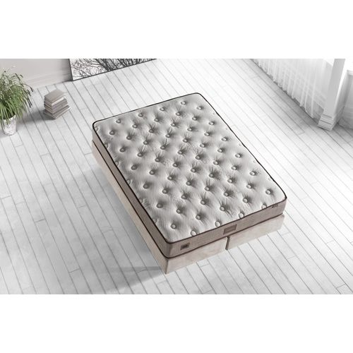 Woody Fashion Madrac, Bijela boja Bež Smeđa, Cotton 150x200 cm Double Size Luxury Soft Mattress slika 3