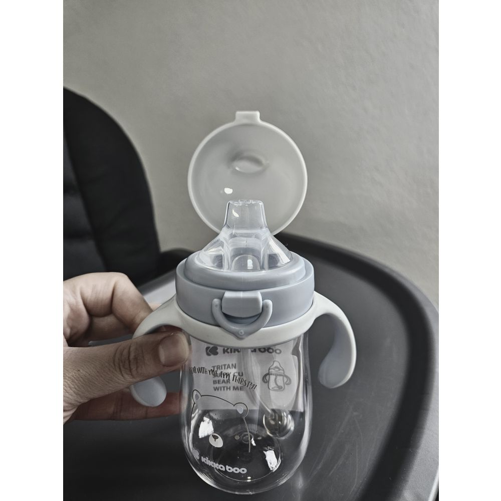 Kikka Boo Tritan flašica sa slamkom Bear 300ml, Mint slika 2