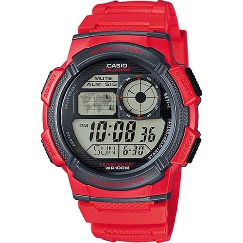 Muški sat Casio WORLD TIME ILLUMINATOR Crvena (Ø 43 mm) slika 1