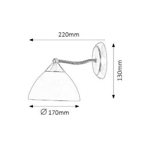 Rabalux Regina zidna lampa E14 40W bronza Klasična rasveta slika 2