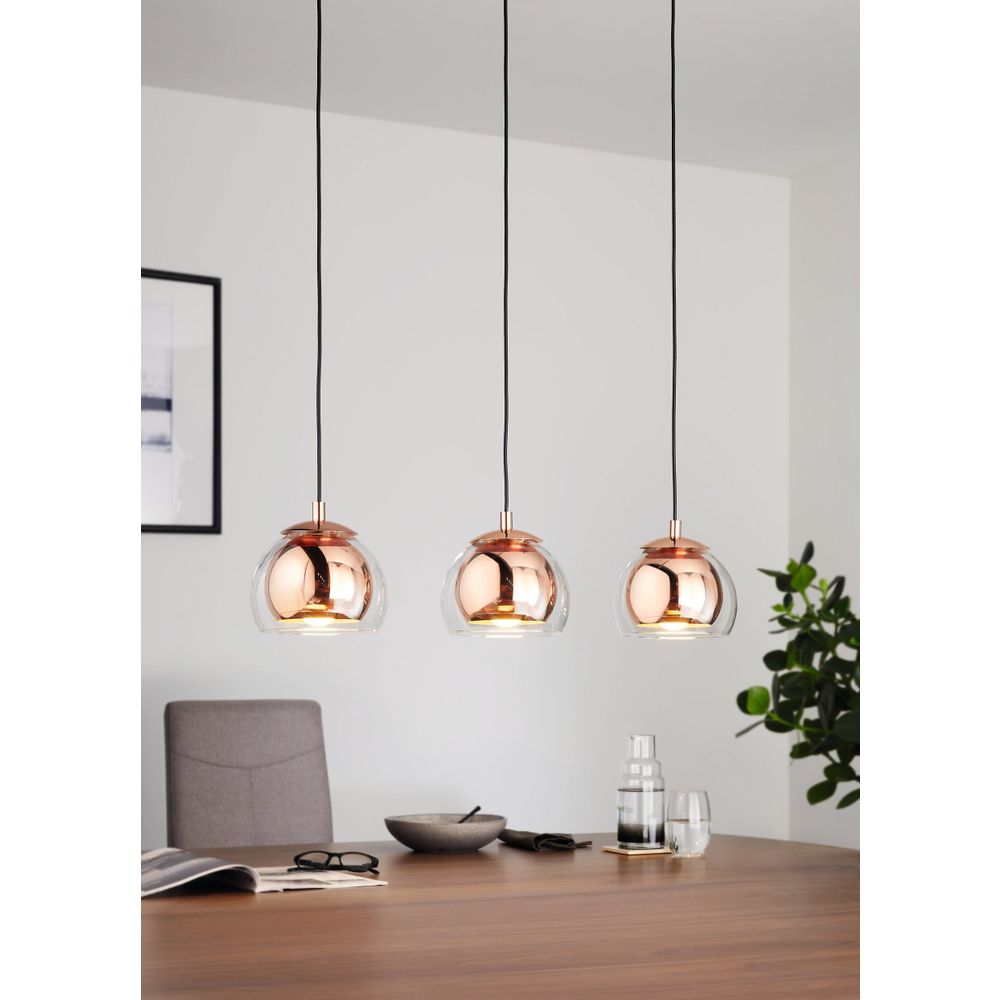 Eglo Rocamar visilica/3 e27 bakar/pRozirno  slika 2