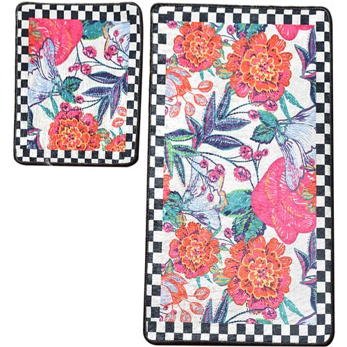 Colourful Cotton Set kupaonskih prostirki (2 komada) Flori slika 4