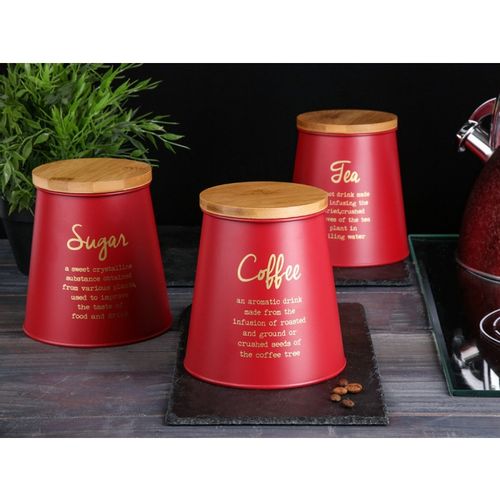 Altom Design posuda za kavu s bambusovim poklopcem, stožasta, crvena, Coffee, 204018371 slika 3