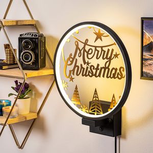 Crna bakarna zidna lampa XMAS20