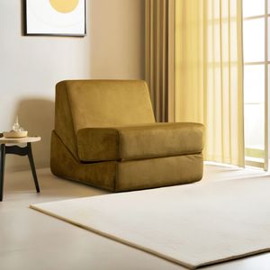 Origami Konvertibilni - Senf 1-Sjedalni Sofa-Krevet