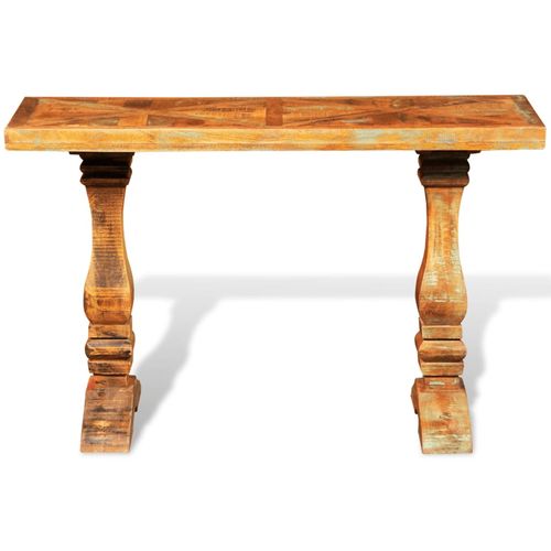 Konzolni stol od masivnog obnovljenog drva slika 39