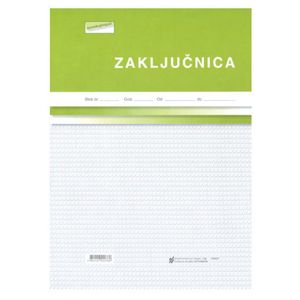 I-53/A-NCR ZAKLJUČNICA; Blok 100 listova, 21 x 29,7 cm