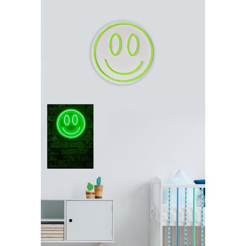 Wallity Ukrasna plastična LED rasvjeta, Smiley - Green slika 3