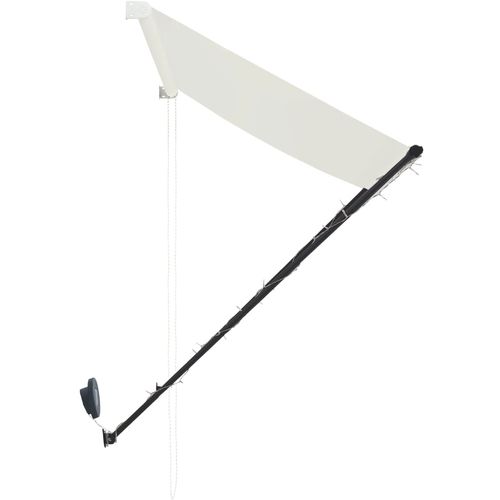 Tenda na uvlačenje s LED svjetlima 200 x 150 cm krem slika 40